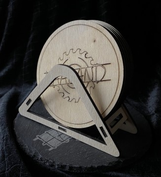 Bord brikker, 10 stk med eget  navn eller  logo.